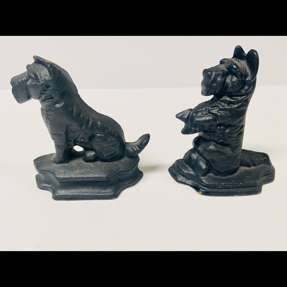 Bookends Black Iron Scottie pair